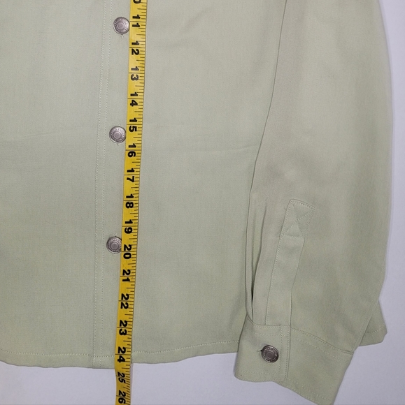 Pendleton 100% Tencel Shacket Shirt Jacket Light Green Size Small - Picture 9 of 9